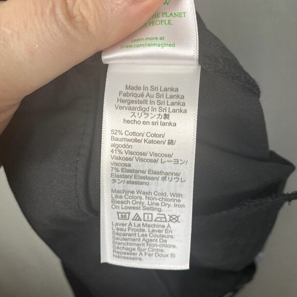 J.Crew. Pants Women 12 Black Trousers Classic Career Work Office Kelsey NWT - Picture 9 of 10